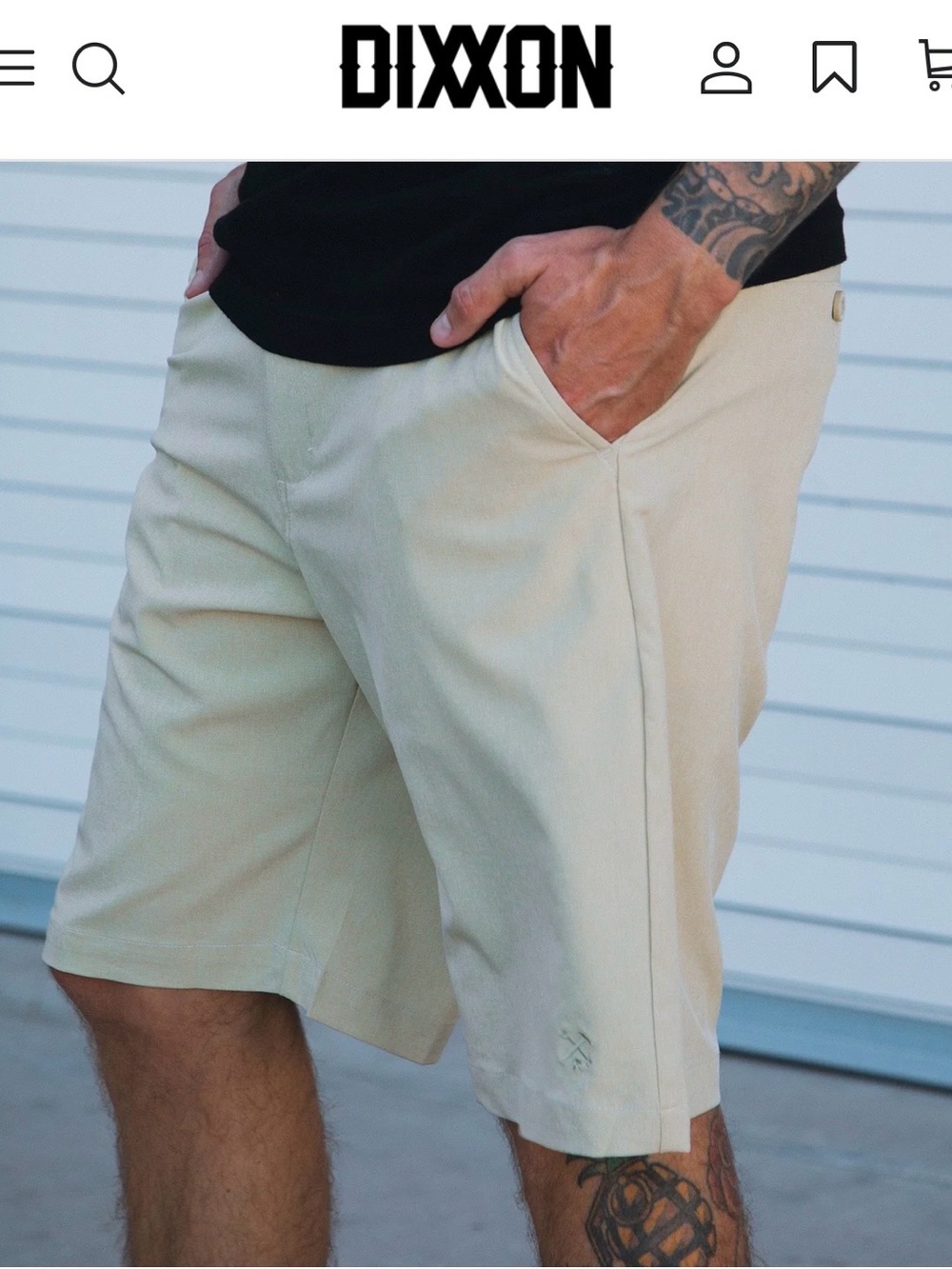 2 Pairs of DIXXON Casual Hybrid Shorts - Khaki and Grey